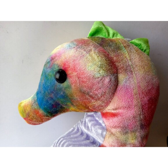 2012 Build-A-Bear Tie-Dye Seahorse 18" Rainbow Plush BABW EUC - Picture 2 of 16